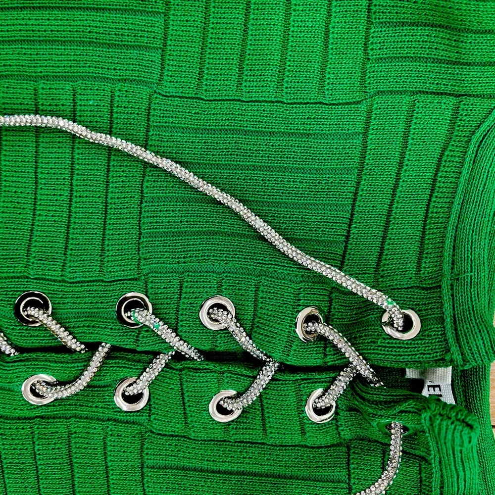 Green Blouse Spaghetti Strap - Picture 3 of 3
